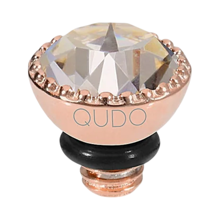 QUDO Ghiare Crystal Jewelry Topper – Rose Gold