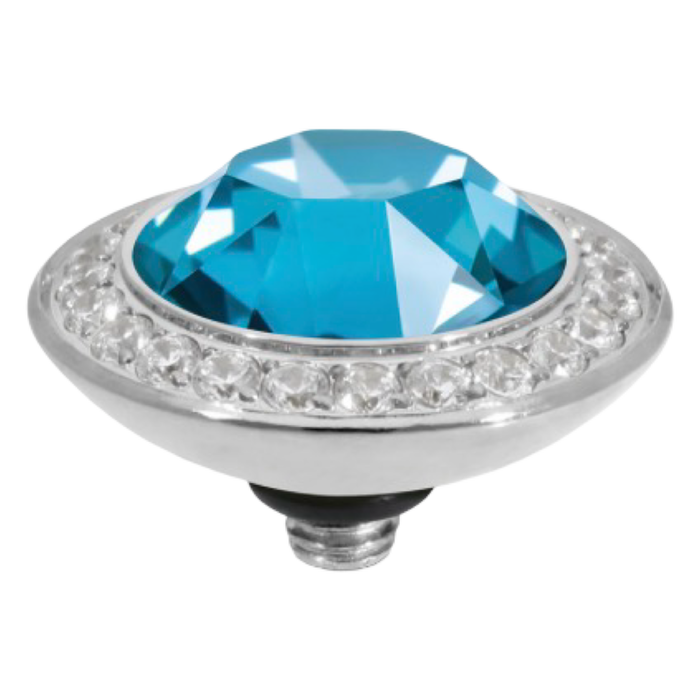 QUDO Tondo Deluxe Crystal Jewelry Topper – Silver