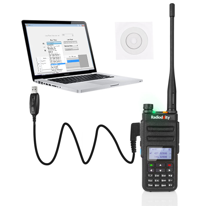 Radioddity GD-77 | Dual Band | 2 Time-slot DMR | 2200mAh | 5W | with Cable - Radioddity