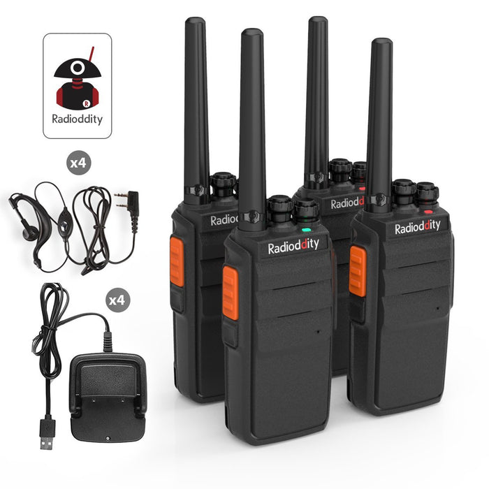 Radioddity R2 Walkie Talkie UHF PMR446 [4 Pack] - Radioddity
