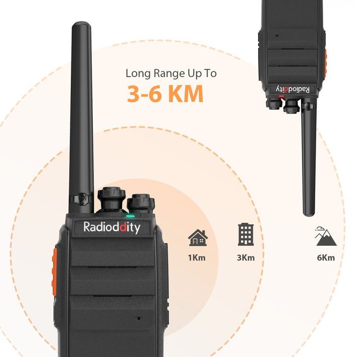 Radioddity R2 Walkie Talkie UHF PMR446 [4 Pack] - Radioddity