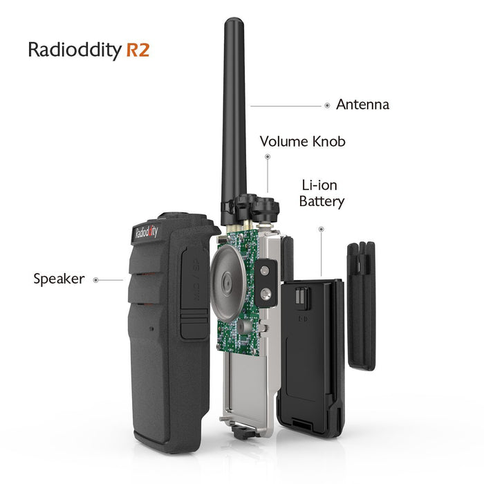 Radioddity R2 Walkie Talkie UHF PMR446 [4 Pack] - Radioddity
