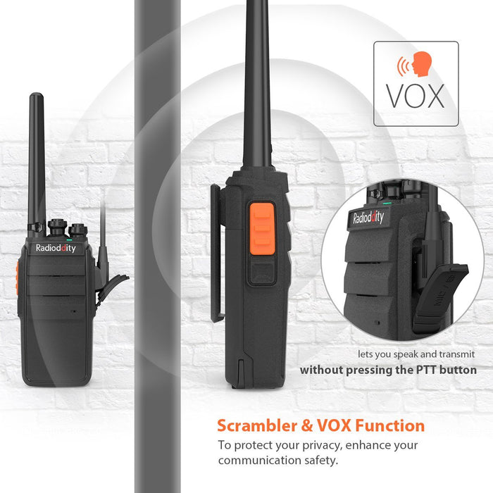 Radioddity R2 Walkie Talkie UHF PMR446 [4 Pack] - Radioddity