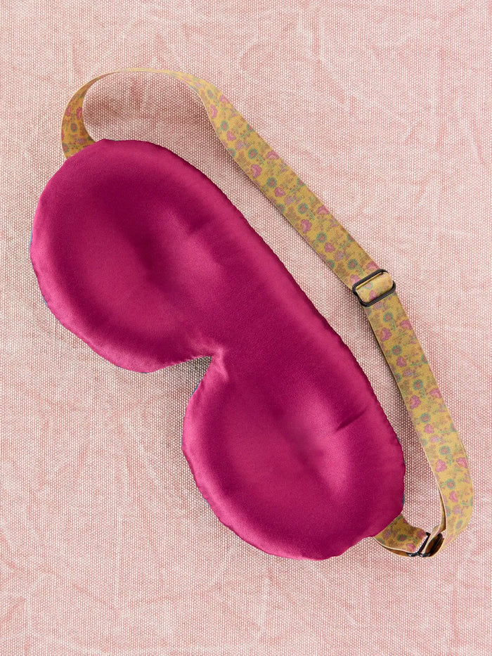 Sleep Mask - Dark Teal Floral-view 3
