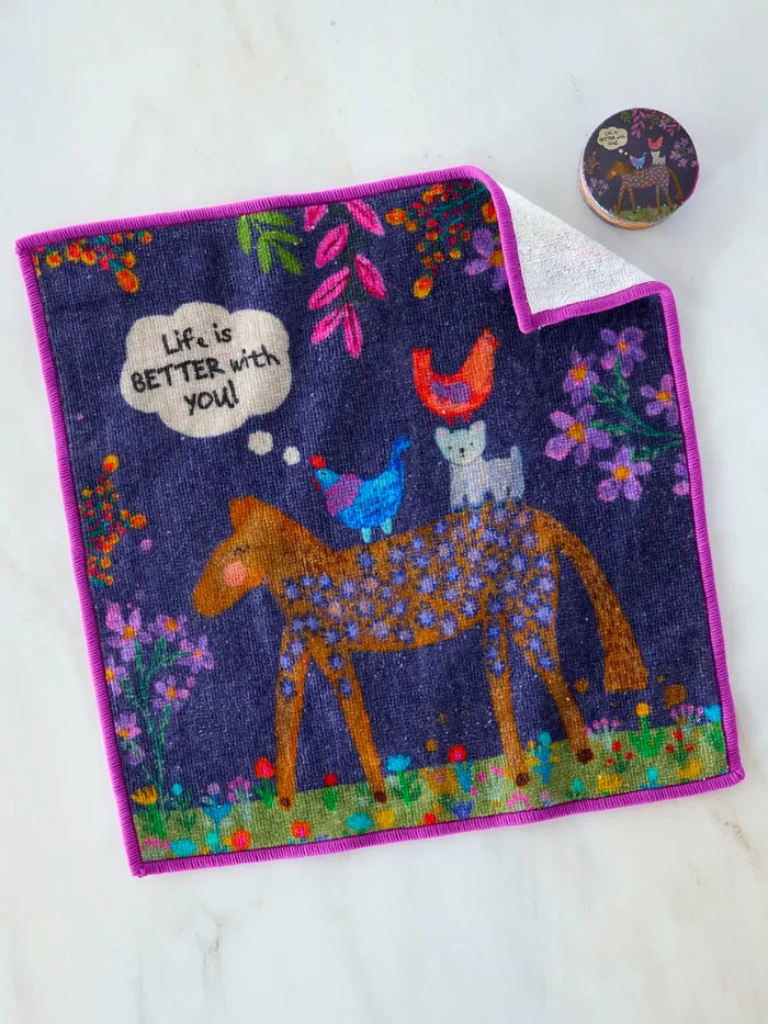 So Soft Expanding Washcloth - Life Is Better With You-view 2