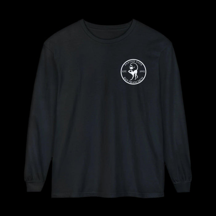 Unisex Paxton Gate Skeletal Monkey Long Sleeve Tee by Zoe Keller-Apparel-Printify-PaxtonGate