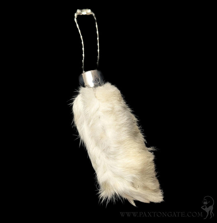 White Rabbit Foot Keychain