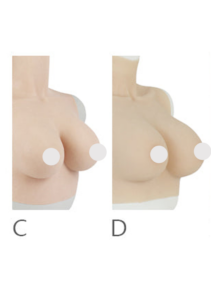 Honeycomb silicone breastplate with nipples, lightweight one-piece design, breathable material, used for crossdressing and cosplay.